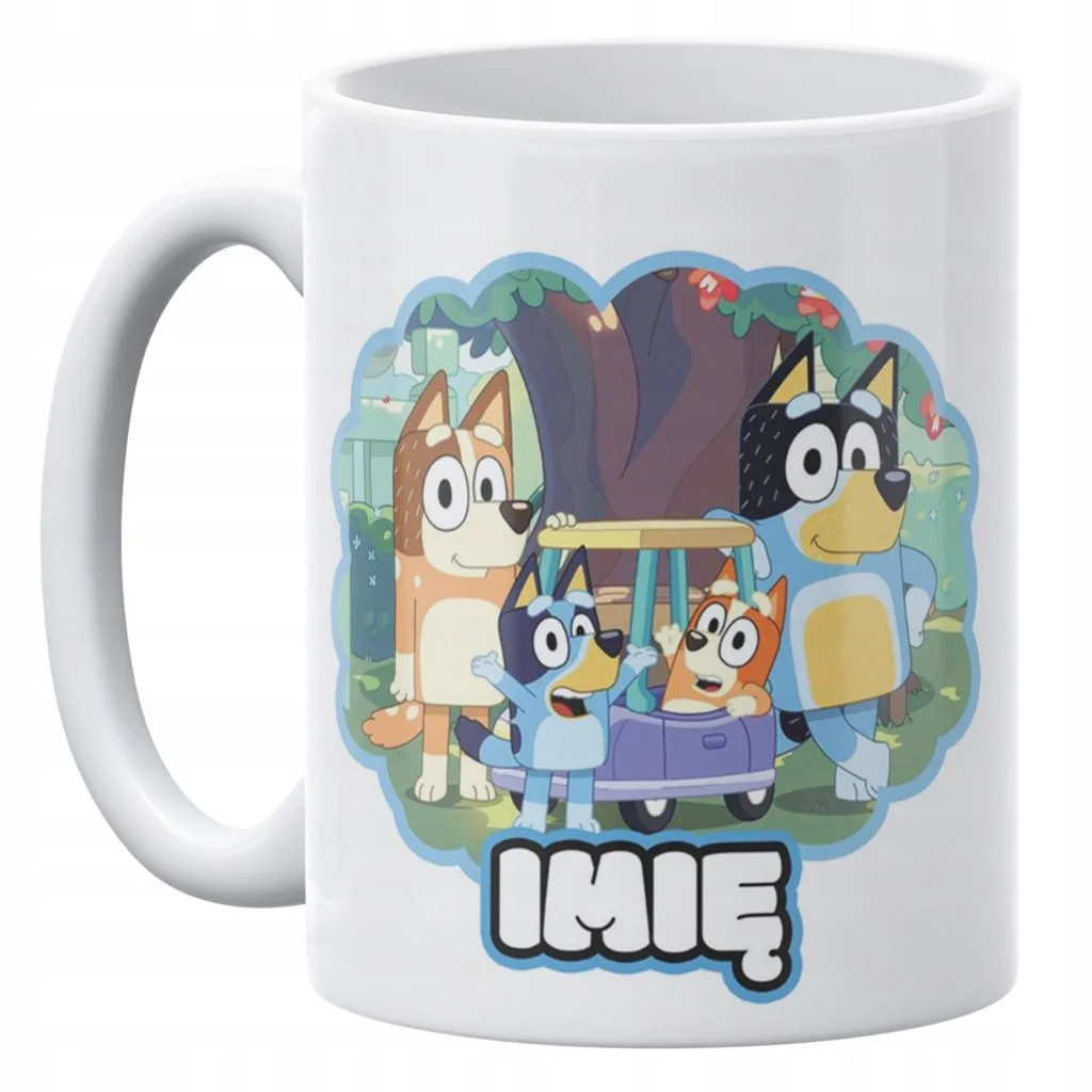Kubek ceramiczny Bluey Personalizowany z Imieniem Prezent Dla Dziecka
