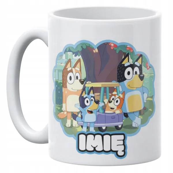 Kubek ceramiczny Bluey Personalizowany z Imieniem Prezent Dla Dziecka