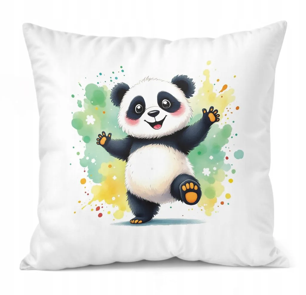 Poduszka 38x38cm Panda Zwierzak Słodki Dla Dzieci Prezent