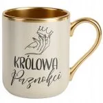 Kubek Premium Złoty Ecru Królowa Paznokci Dla Stylistki Paznokci Prezent