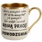 Kubek Premium Złoty Ecru Na Pożegnanie Odejście z Pracy Zabawny Prezent
