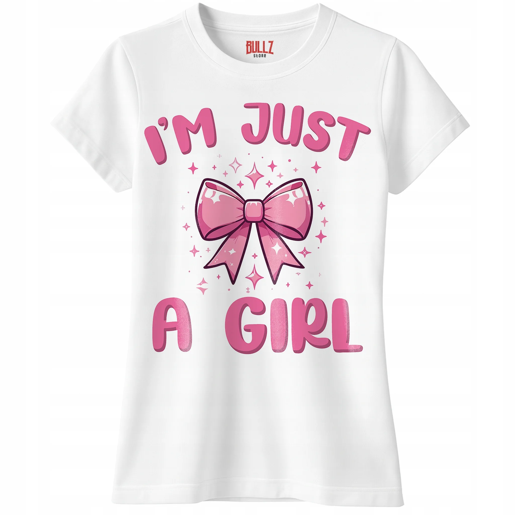Koszulka biała damska I’m Just A Girl Mem Zabawny Prezent