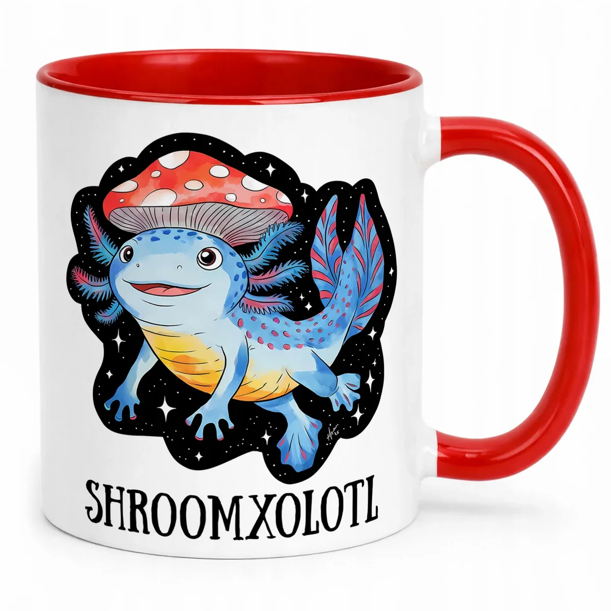 Czerwony kubek ceramiczny 330ml Aksolotl Axolotl Mine craft