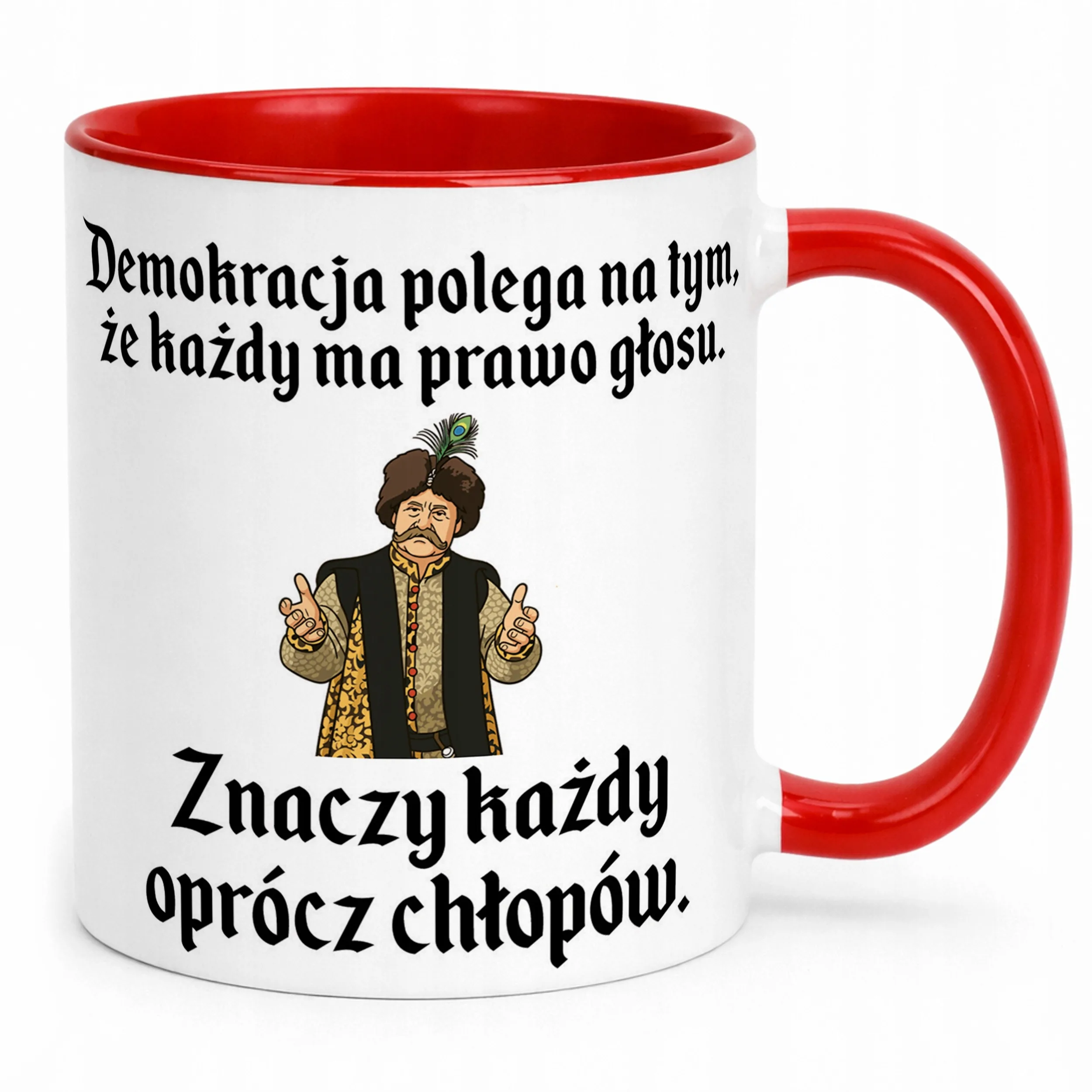 Kubek ceramiczny 1670 Demokracja Polega Na Tym Jan Paweł Prezent