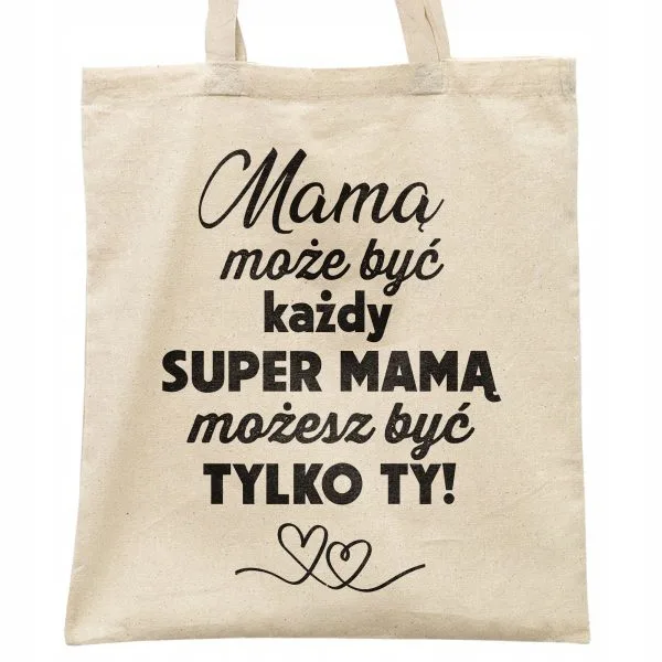 Torba bawełniana na zakupy Dzień Matki Dla Mamy Prezent Super Mama