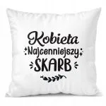 Poduszka 38x38cm Dzień Kobiet Prezent Kobieta Najcenniejszy Skarb
