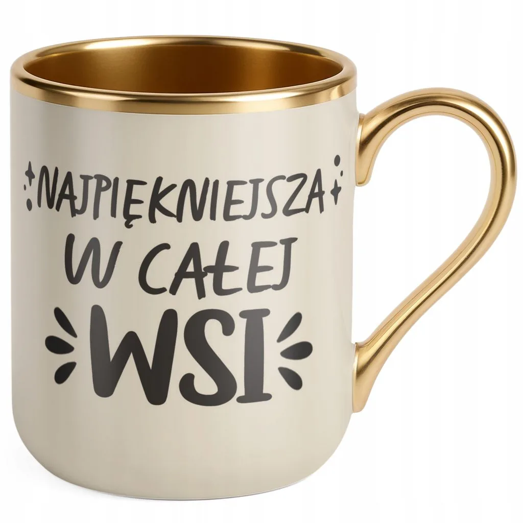 Kubek Premium Złoty Ecru Dzień Kobiet Zabawny Prezent Upominek Dla Kobiety