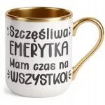 Kubek Premium Złoty Z okazji Emerytury Dla Emerytki Prezent