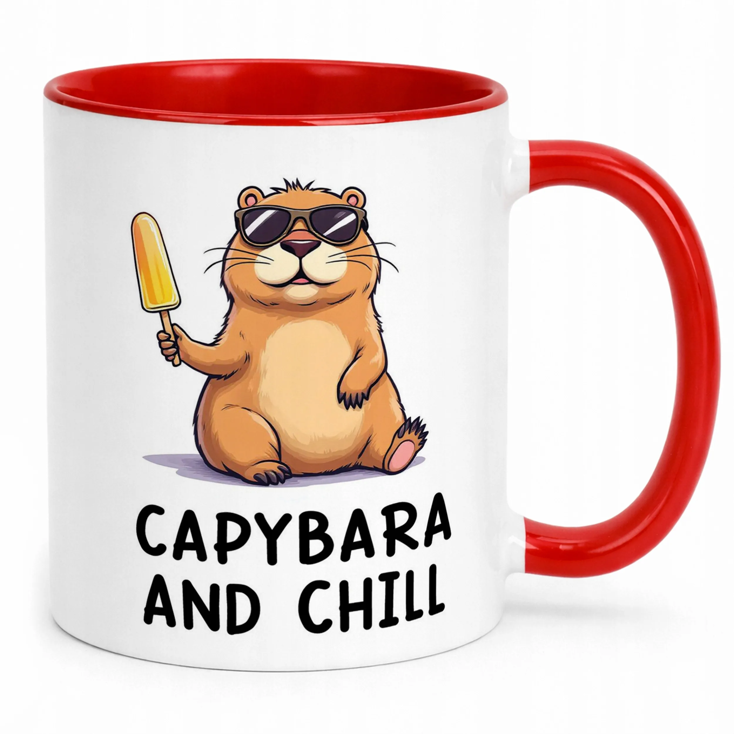 Kubek ceramiczny Kapibara Capybara Zwierzak Słodki Dla Dzieci Prezent