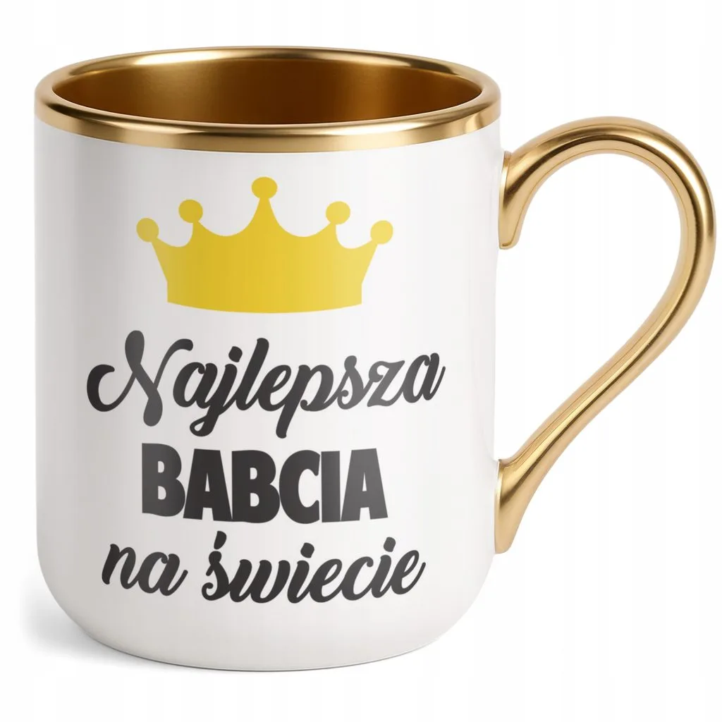 Kubek Premium Złoty Dzień Babci Dla Babci Prezent Upominek