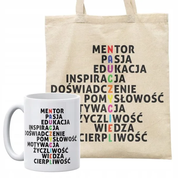 Zestaw kubek + torba Dla Nauczycielki Dzień Nauczyciela Prezent Upominek
