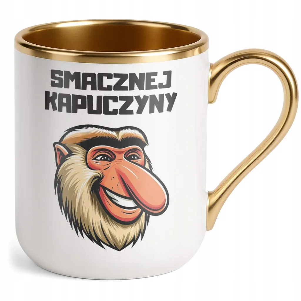 Kubek Premium Złoty Janusz Nosacz Kawa Zabawny Prezent