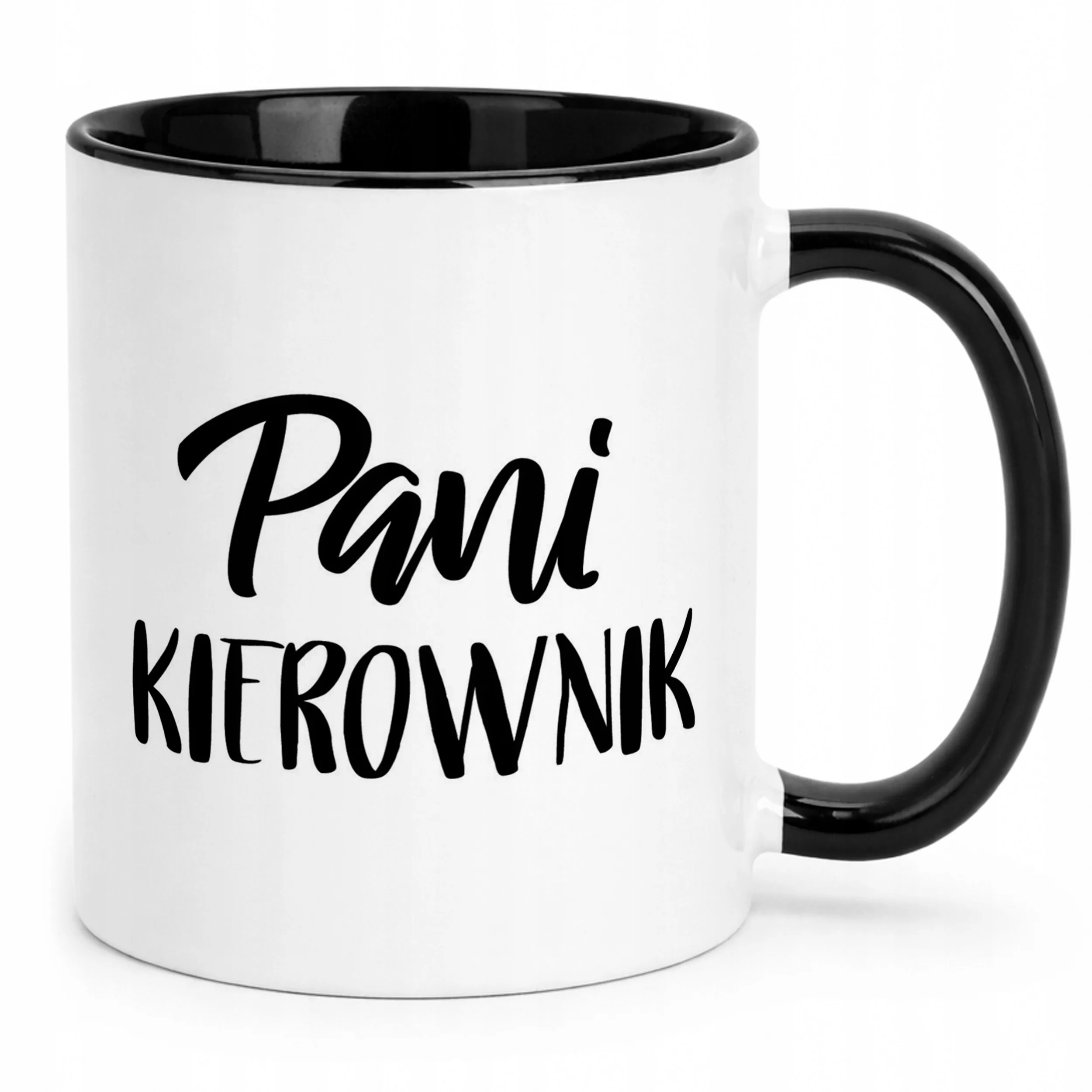 Kubek Czarny Pani Kierownik Dla Kobiety Praca Prezent