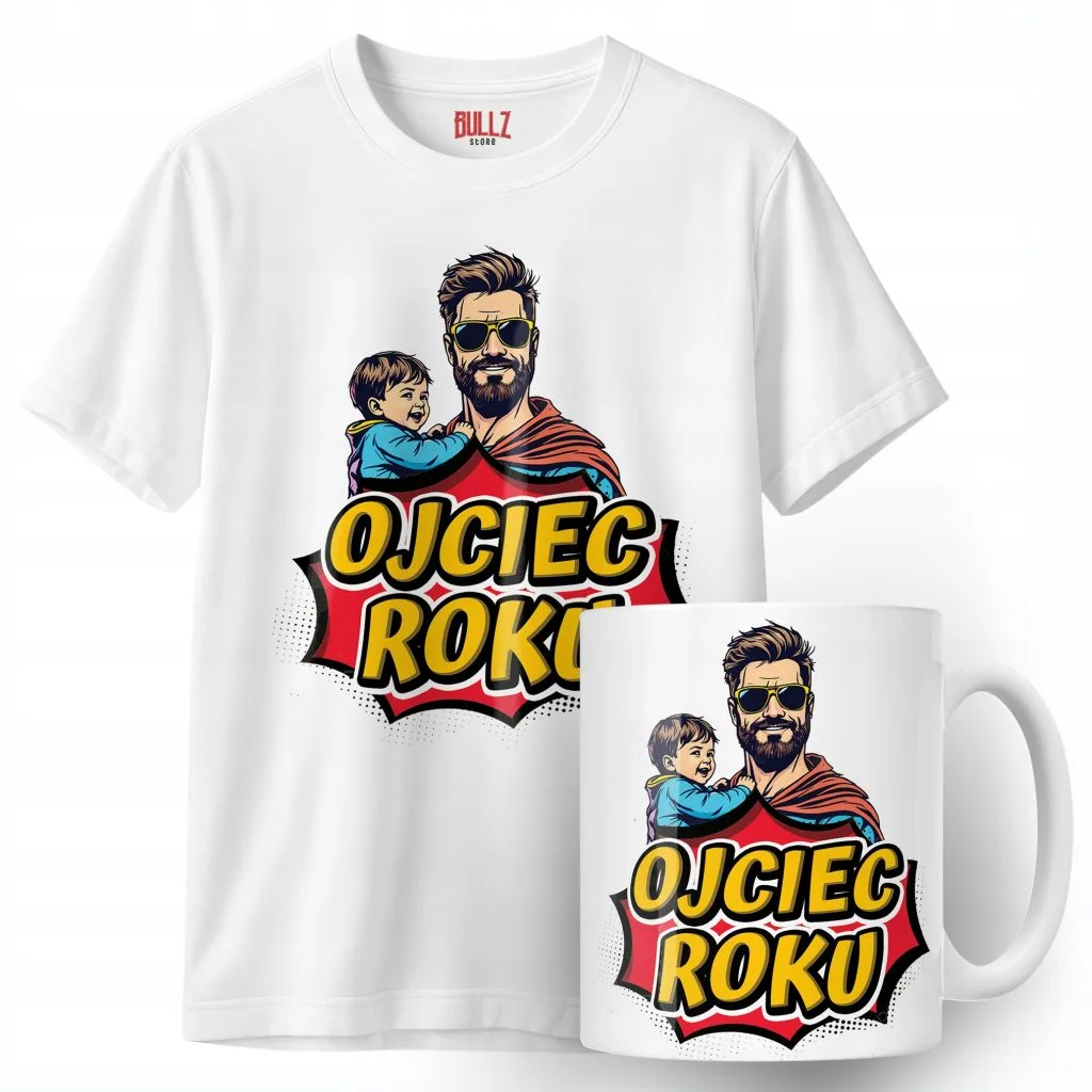 Zestaw Kubek + Koszulka Dzień Ojca Dla Taty Ojciec Roku Prezent
