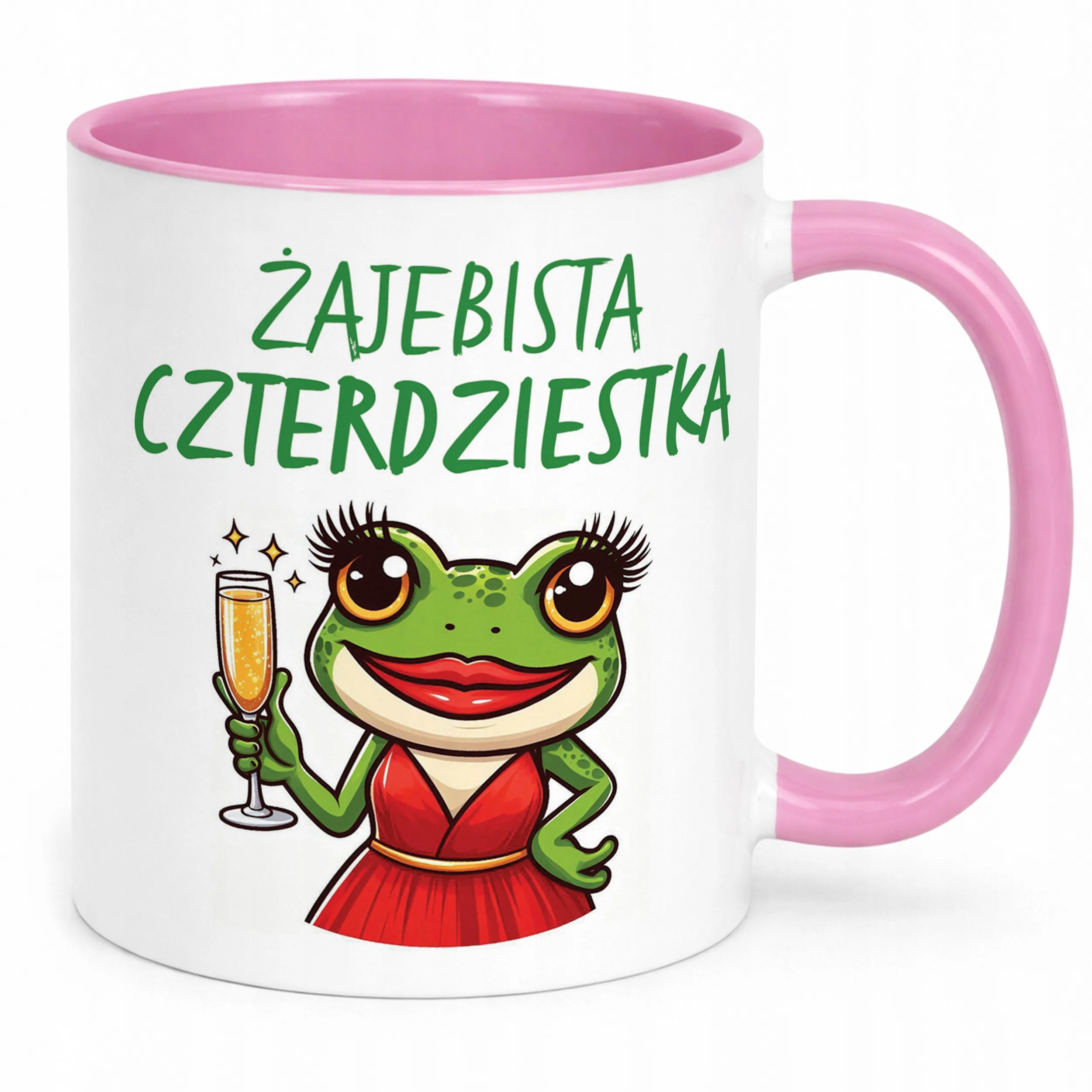 Kubek Różowy Żajebista 40 Dla Kobiety Na Urodziny Prezent