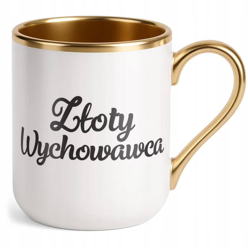 Kubek Premium Złoty Złoty Wychowawca Dzień Nauczyciela Prezent
