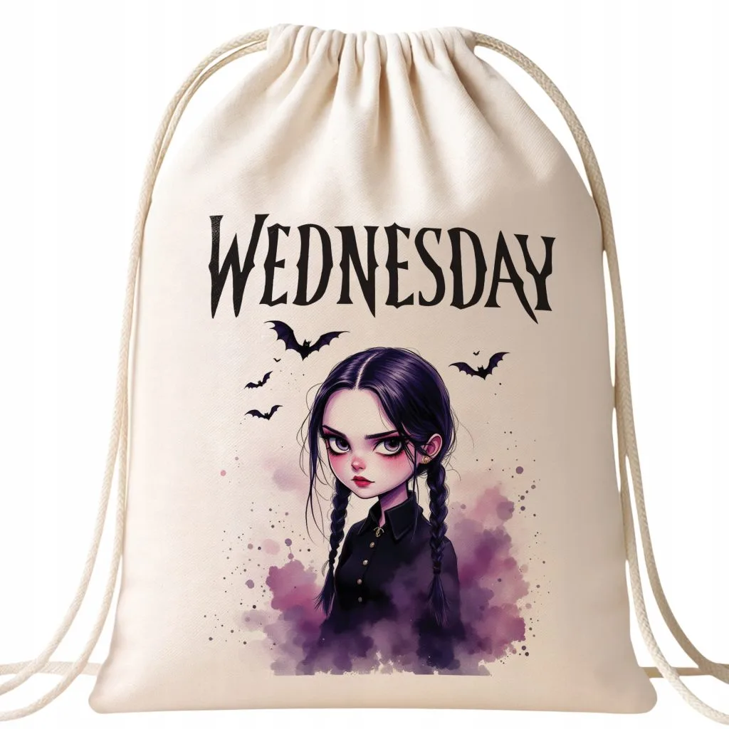 Plecak bawełniana Nevermore Wednesday Dla Fanów Serialu Prezent