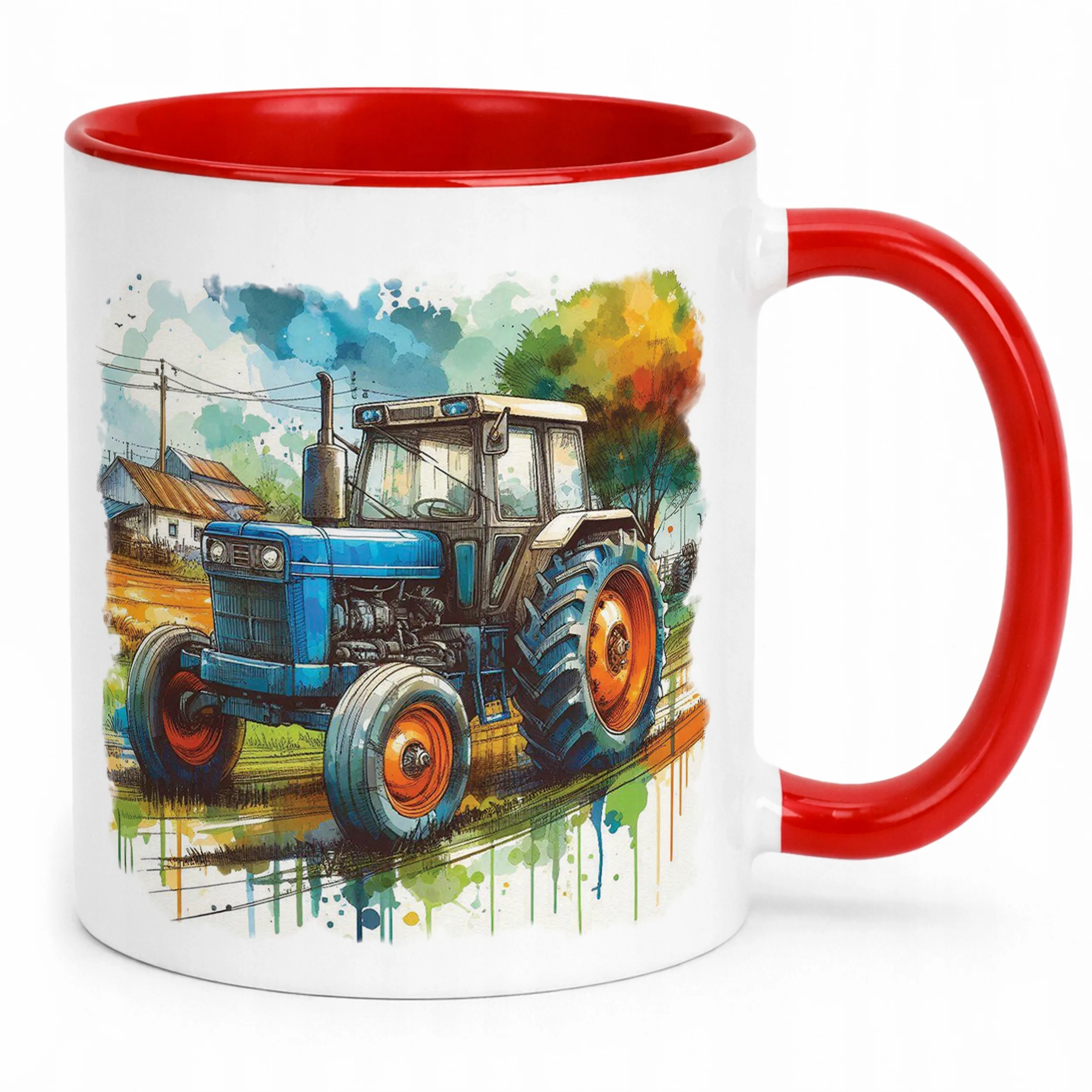 Kubek Czerwony Dla Fanów Traktorów Rolników Traktor Prezent Upominek
