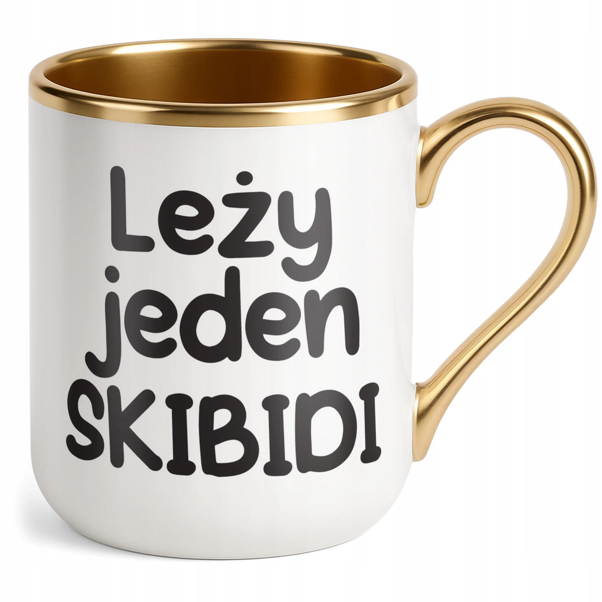 Kubek Premium Złoty Leży Jeden Skibidi Śmieszny Zabawny Prezent