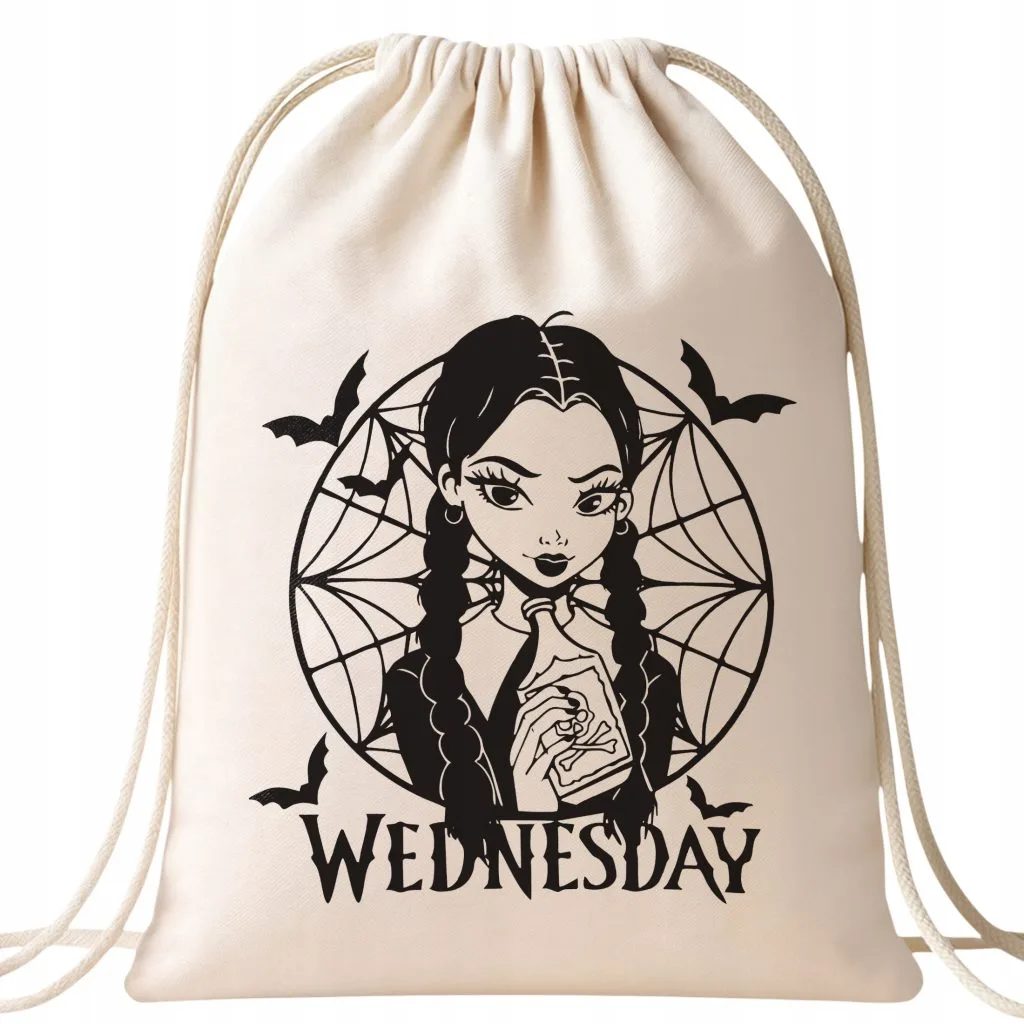 Plecak bawełniana Nevermore Wednesday Dla Fanów Serialu Prezent