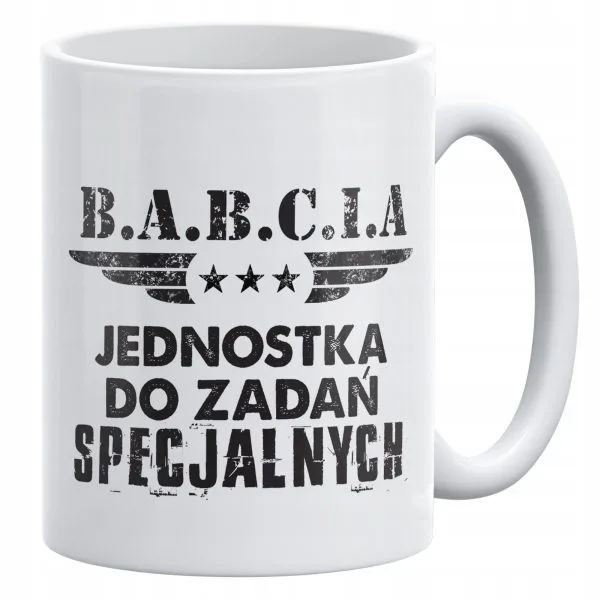Kubek ceramiczny 330 ml Na Dzień Babci Prezent Upominek Jednostka Specjalna