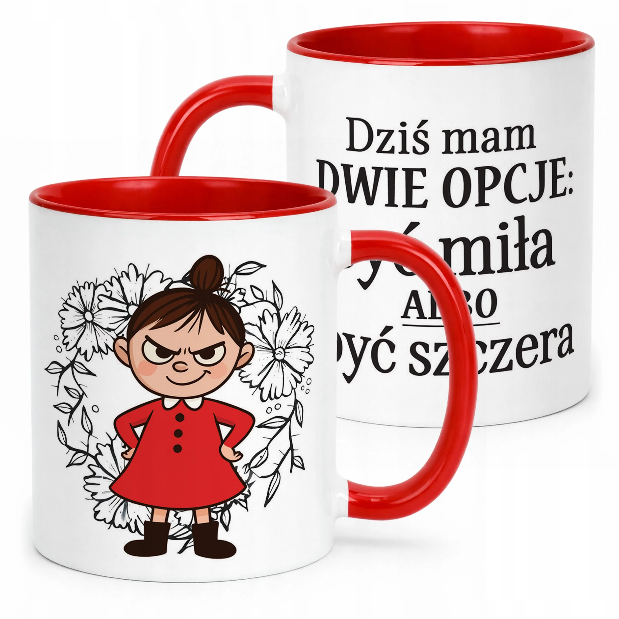 Kubek Czerwony Dzień Kobiet Dla Kobiety Dziewczyny Prezent Upominek