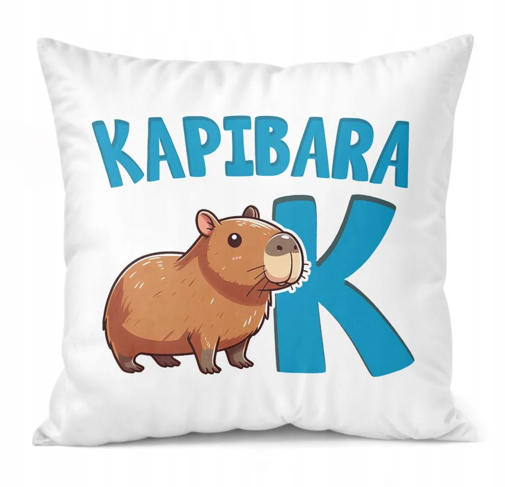 Poduszka 38x38cm Kapibara Capybara Zwierzak Dla Dzieci Prezent