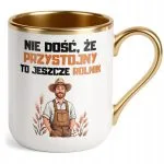 Kubek Premium Złoty Rolnik Dla Rolnika Traktor Zabawny Prezent