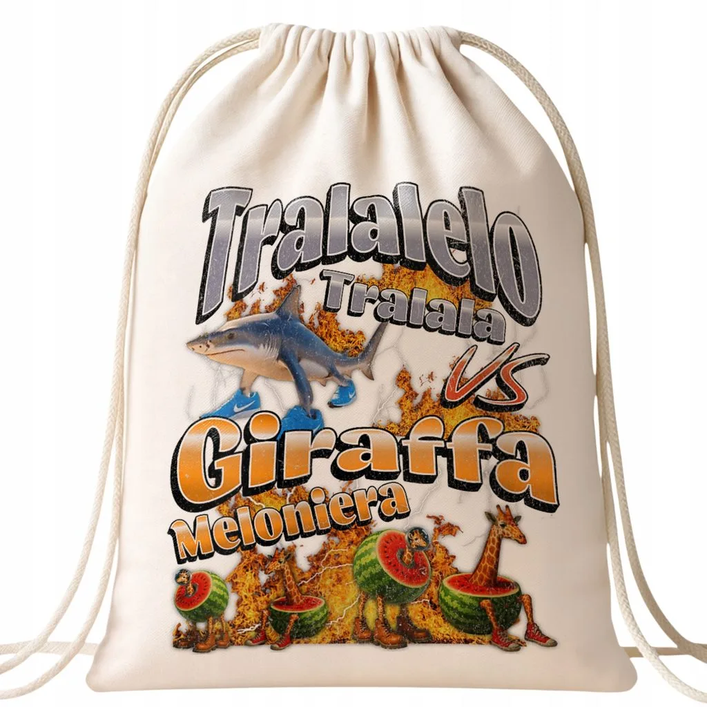 Plecak bawełniany Tralalero Giraffa viral tiktok mem