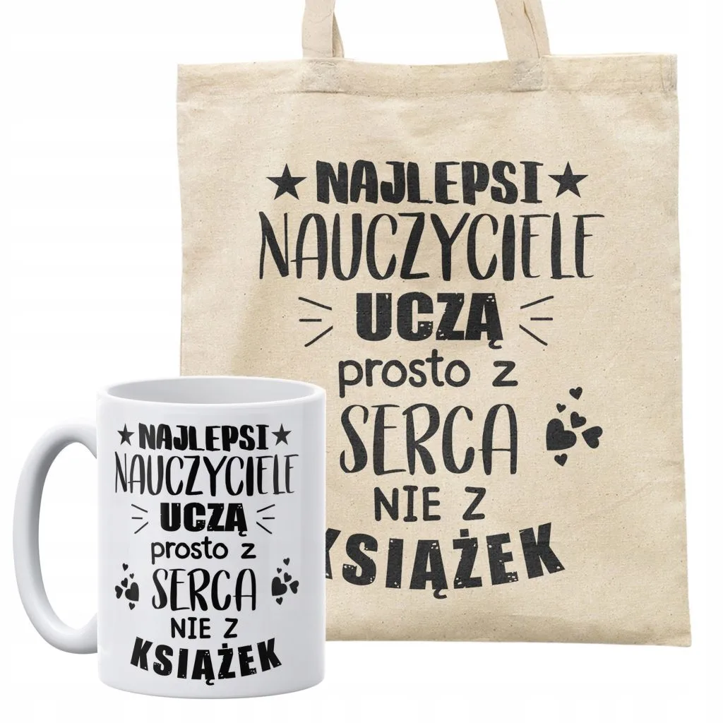 Zestaw kubek + torba Dla Nauczycielki Dzień Nauczyciela Prezent Upominek