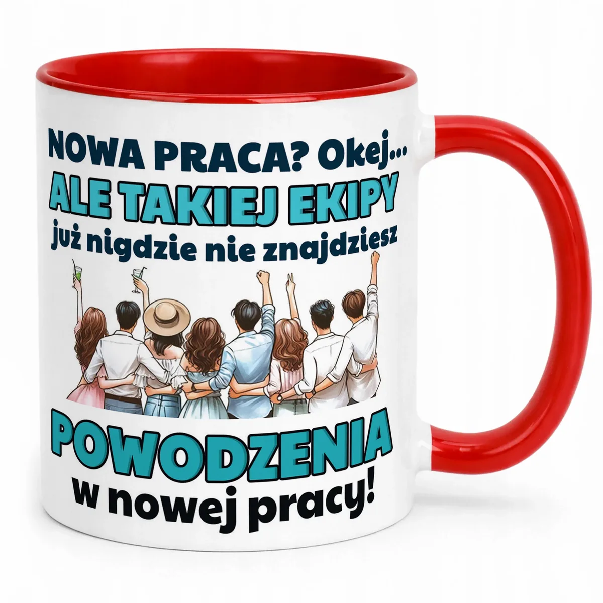 Kubek Czerwony Pożeganie Odejście z Pracy Dla Kolegi Koleżanki Prezent