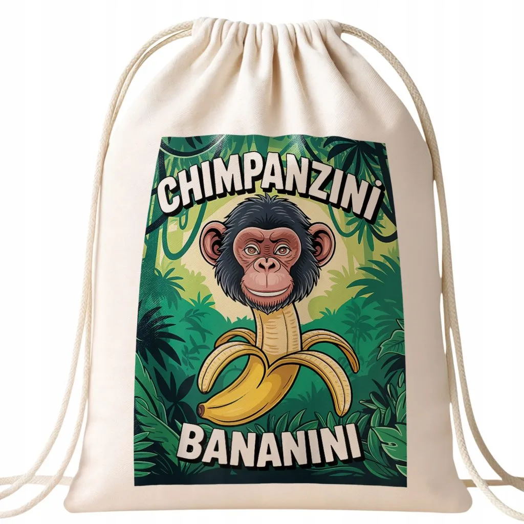 Plecak bawełniany Chimpanzini Bananini viral tiktok brainrot
