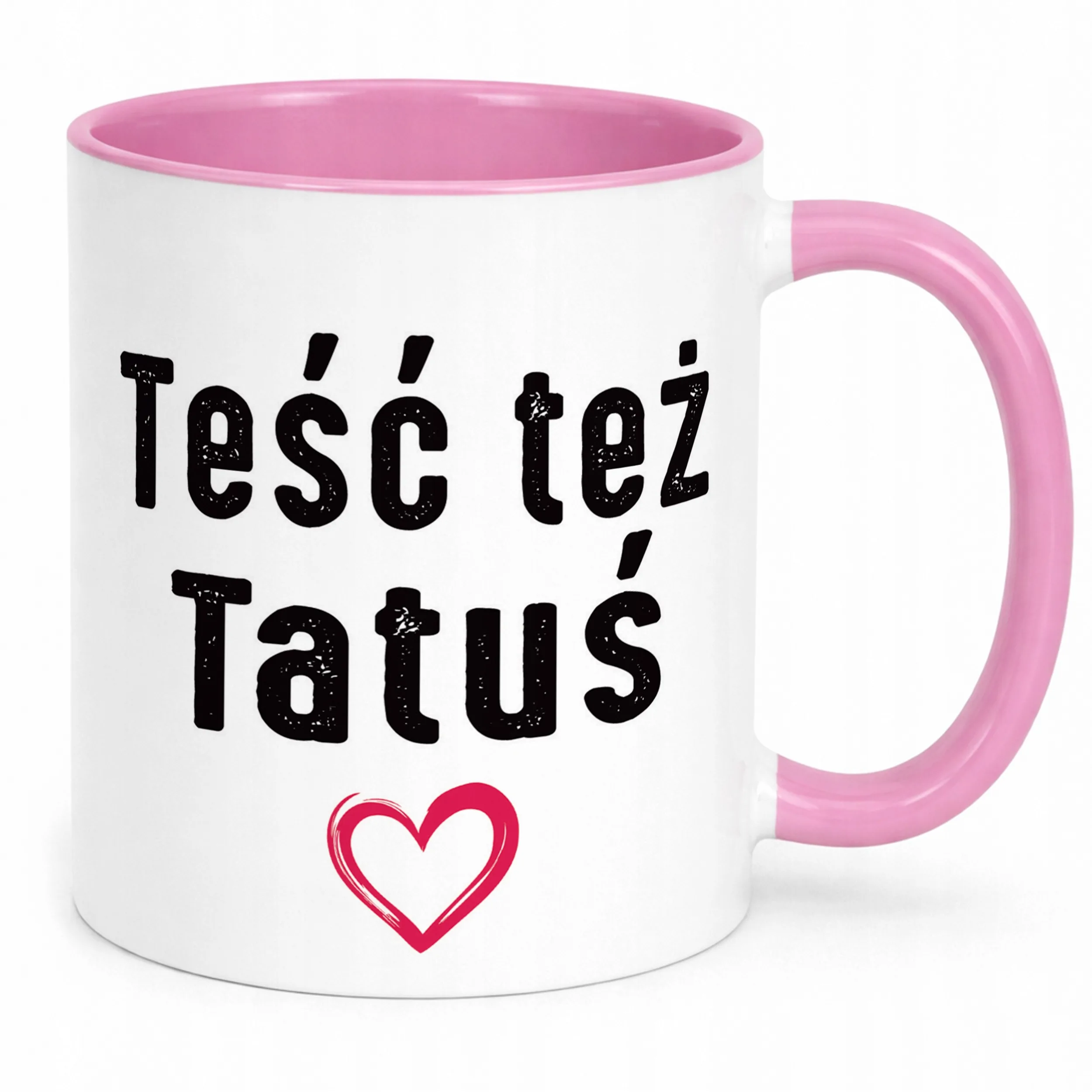 Kubek Różowy Dzień Ojca Dla Teścia Teść Też Tatuś Prezent