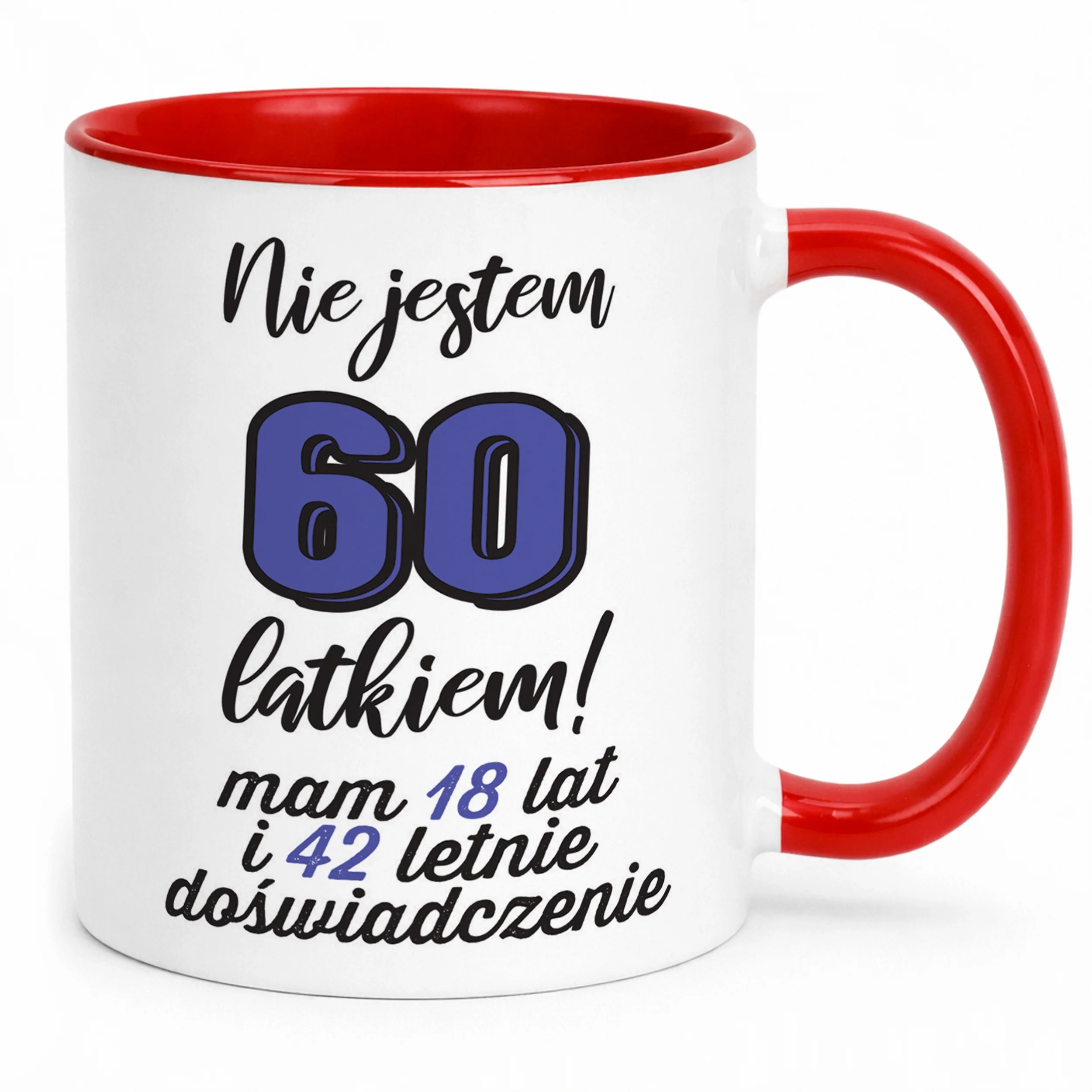 Kubek Czerwony Nie Jestem 60 Urodziny Dla Kobiety Prezent Upominek