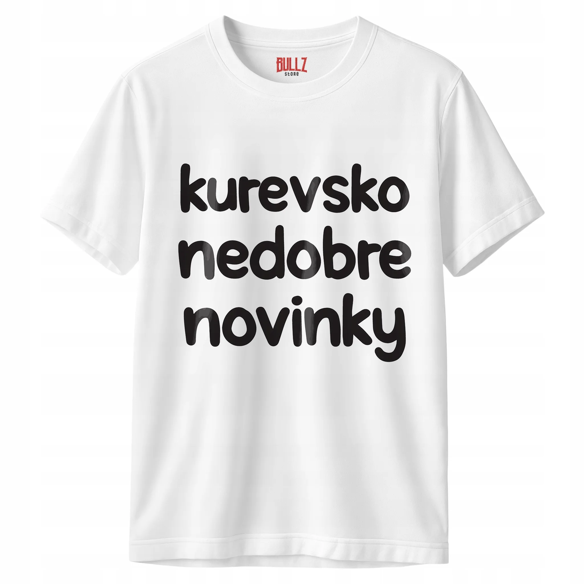 Koszulka biała męska Ku**vsko Nedobre Novinky Zabawny Prezent