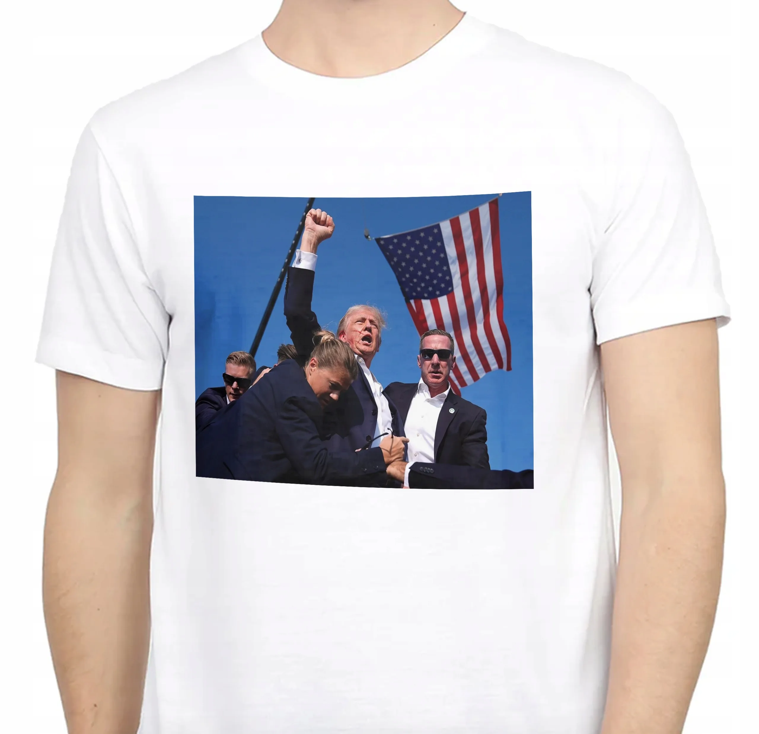 Koszulka męska biała Donald Trump wybory Make America Great Again
