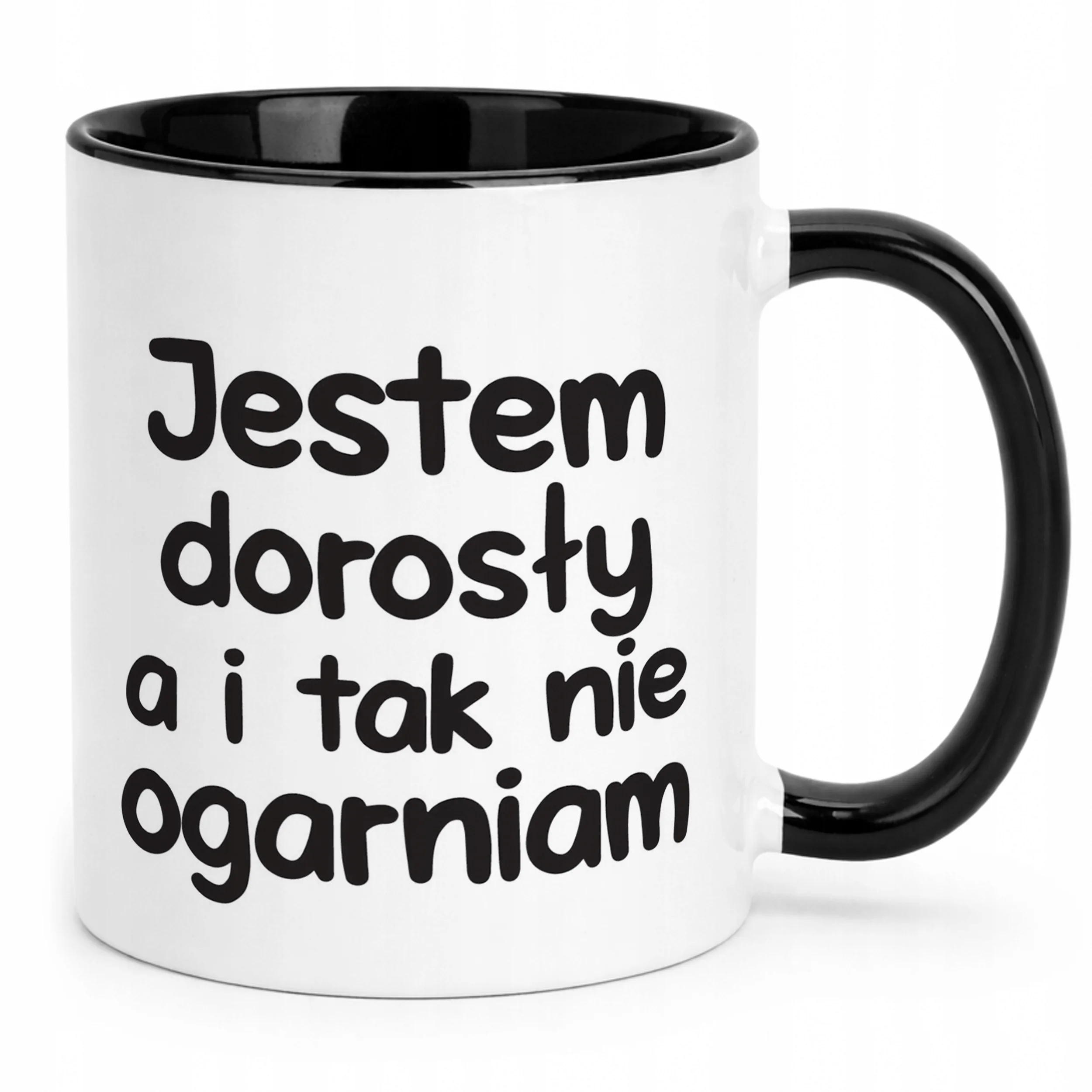 Kubek Czarny Jestem Dorosły Nie Ogarniam Śmieszny Zabawny Prezent