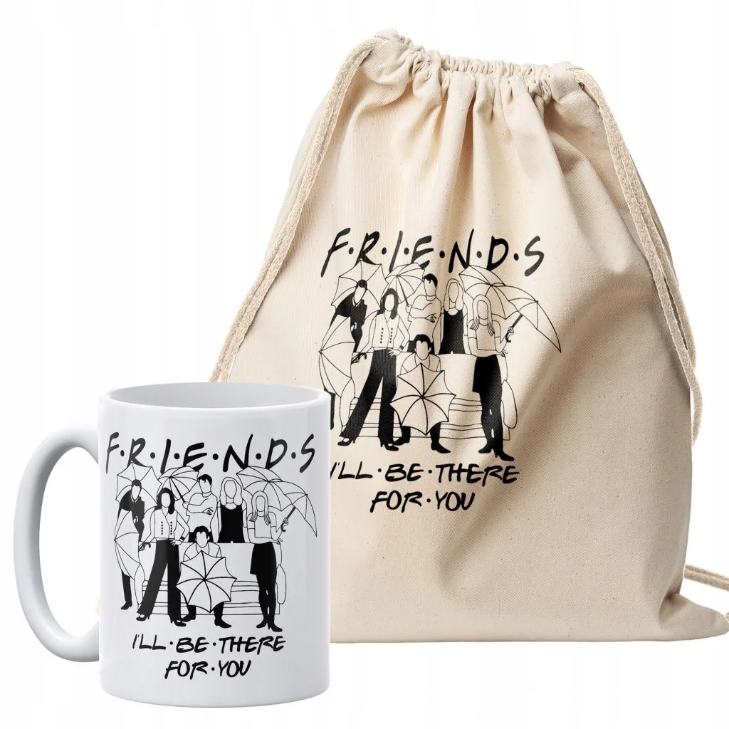 Zestaw plecak bawełniany + kubek Friends Przyjaciele Serial