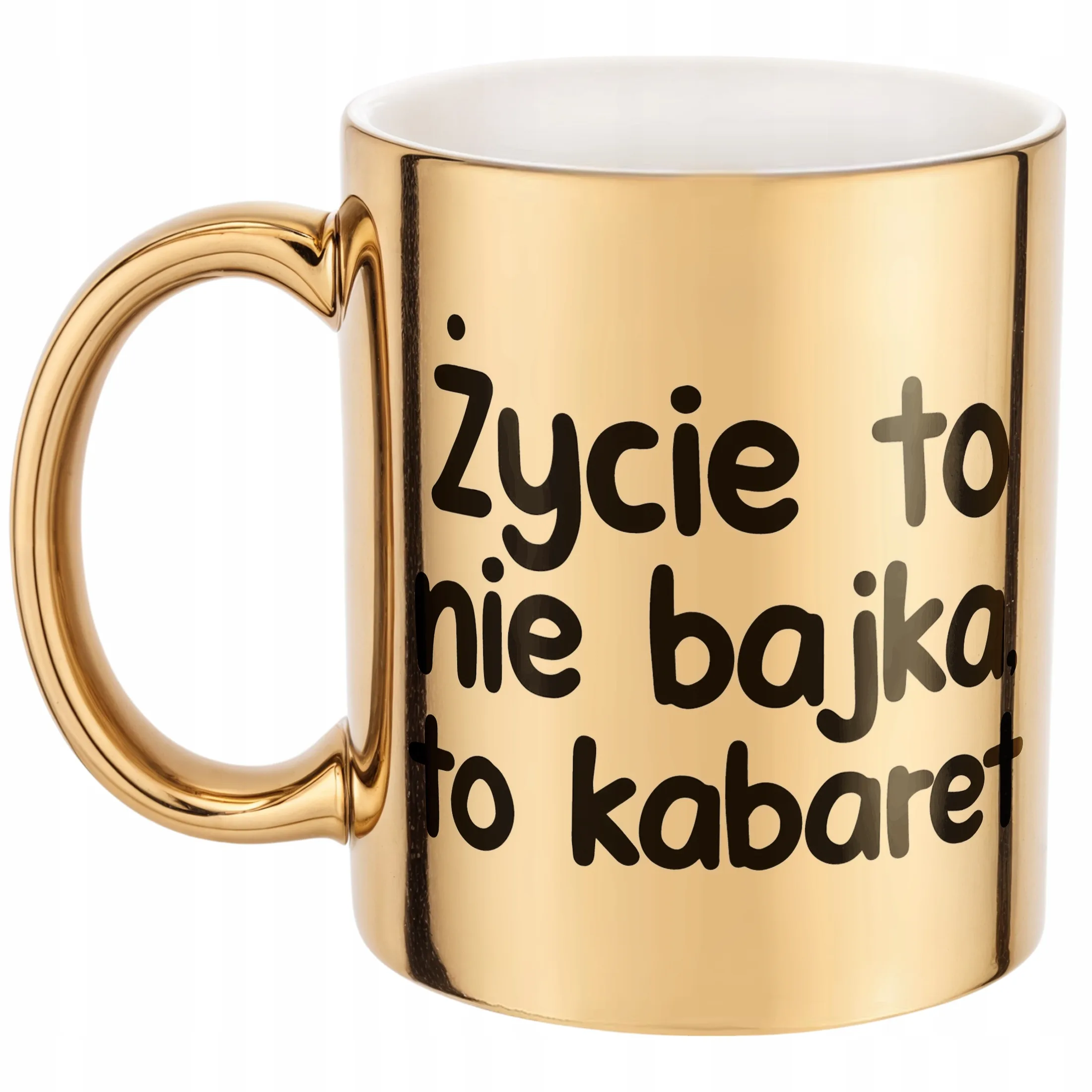 Złoty Kubek Życie To Nie Bajka Śmieszny Zabawny Prezent