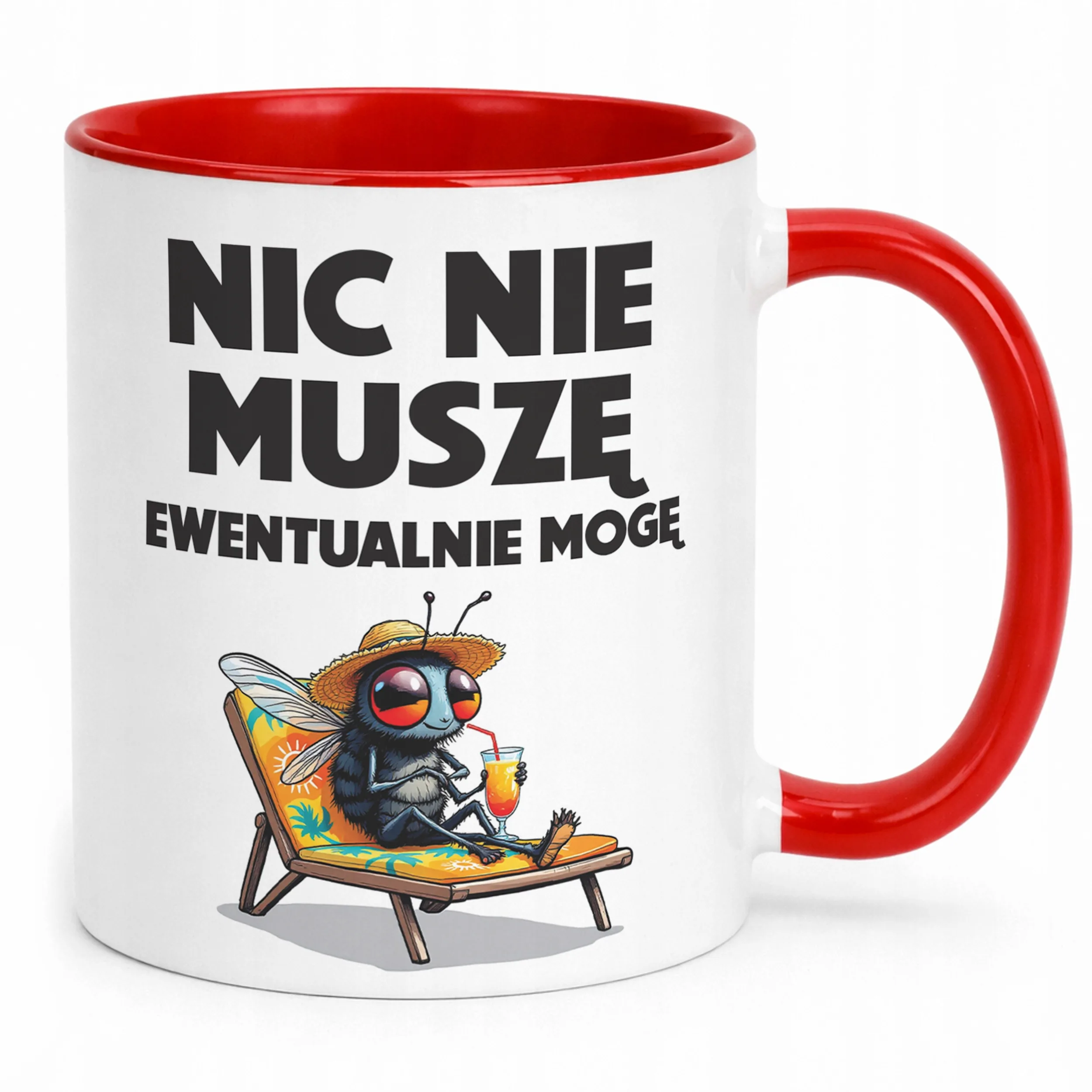 Kubek Czerwony Nic Nie Muszę Zabawny Prezent Upominek