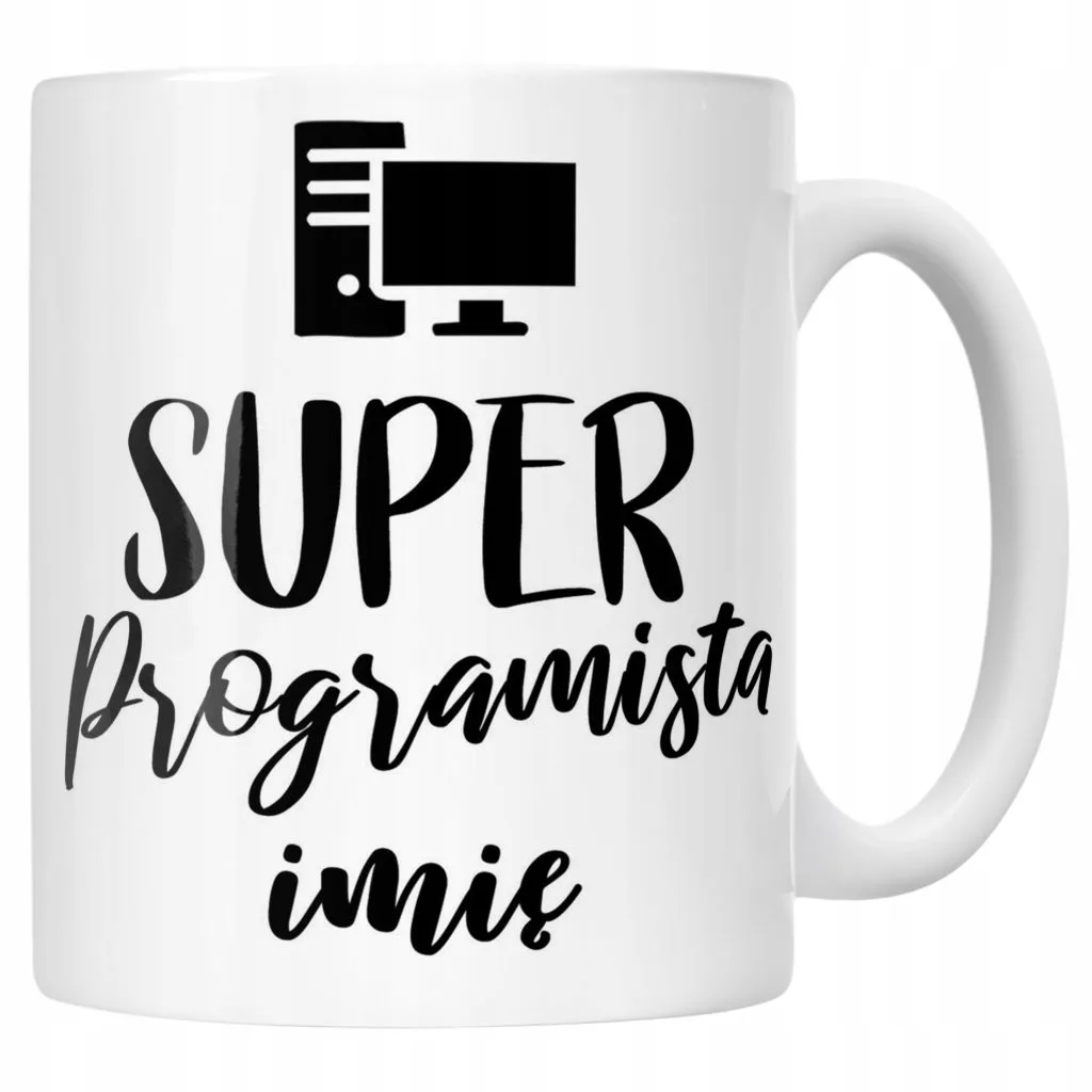 Kubek Ceramiczny Personalizowany Super Programista Prezent Upominek