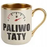 Kubek Premium Złoty Ecru Dzień Ojca Dla Taty Paliwo Taty Prezent