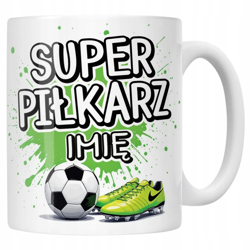 Kubek ceramiczny personalizowany Super Piłkarz Dla Piłkarza Prezent