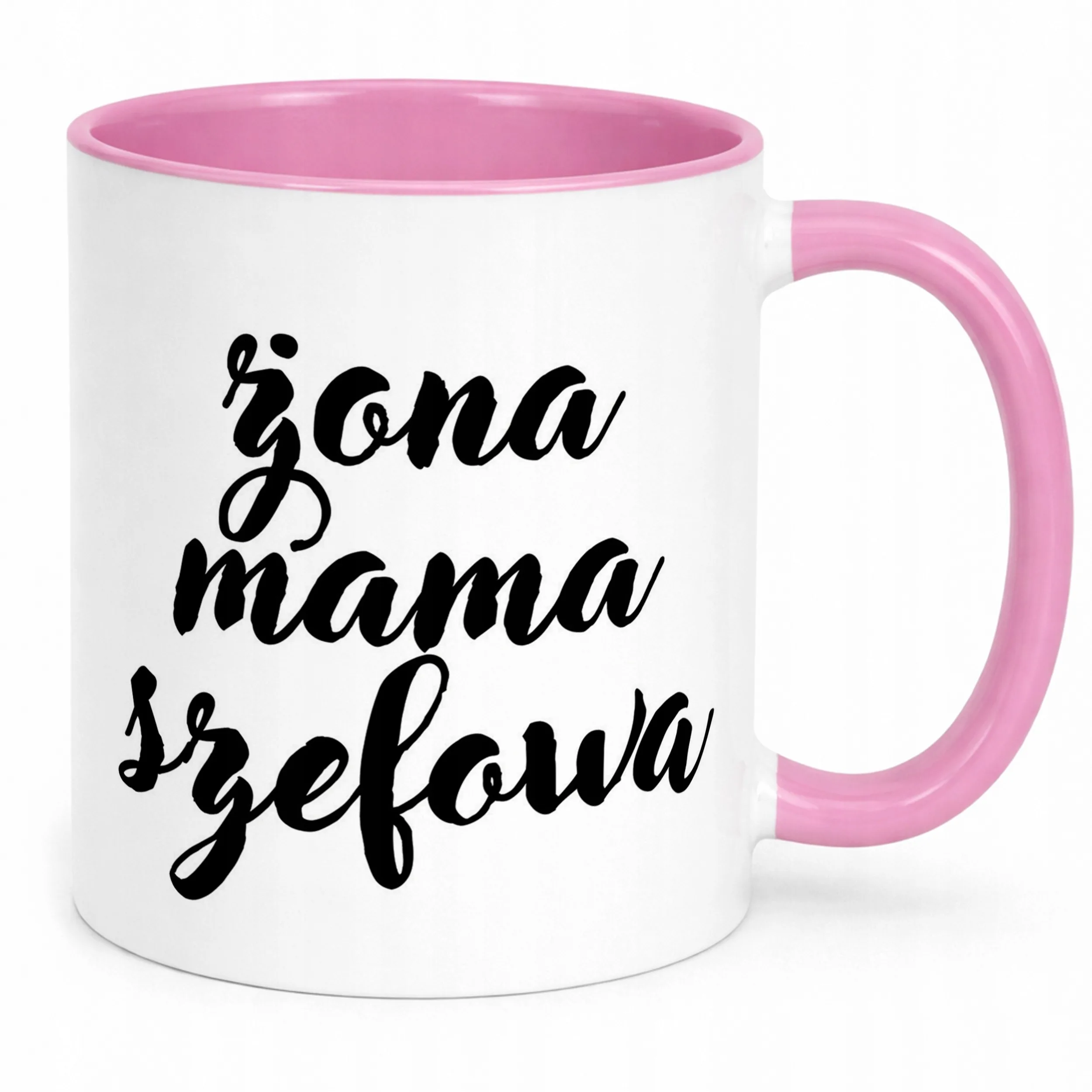 Kubek Różowy Żona Mama Szefowa Prezent Upominek Dla Kobiety