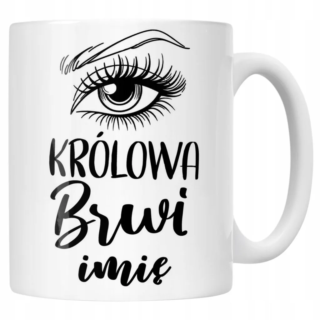 Kubek Ceramiczny Personalizowany Królowa Brwi Dla Stylistki Prezent