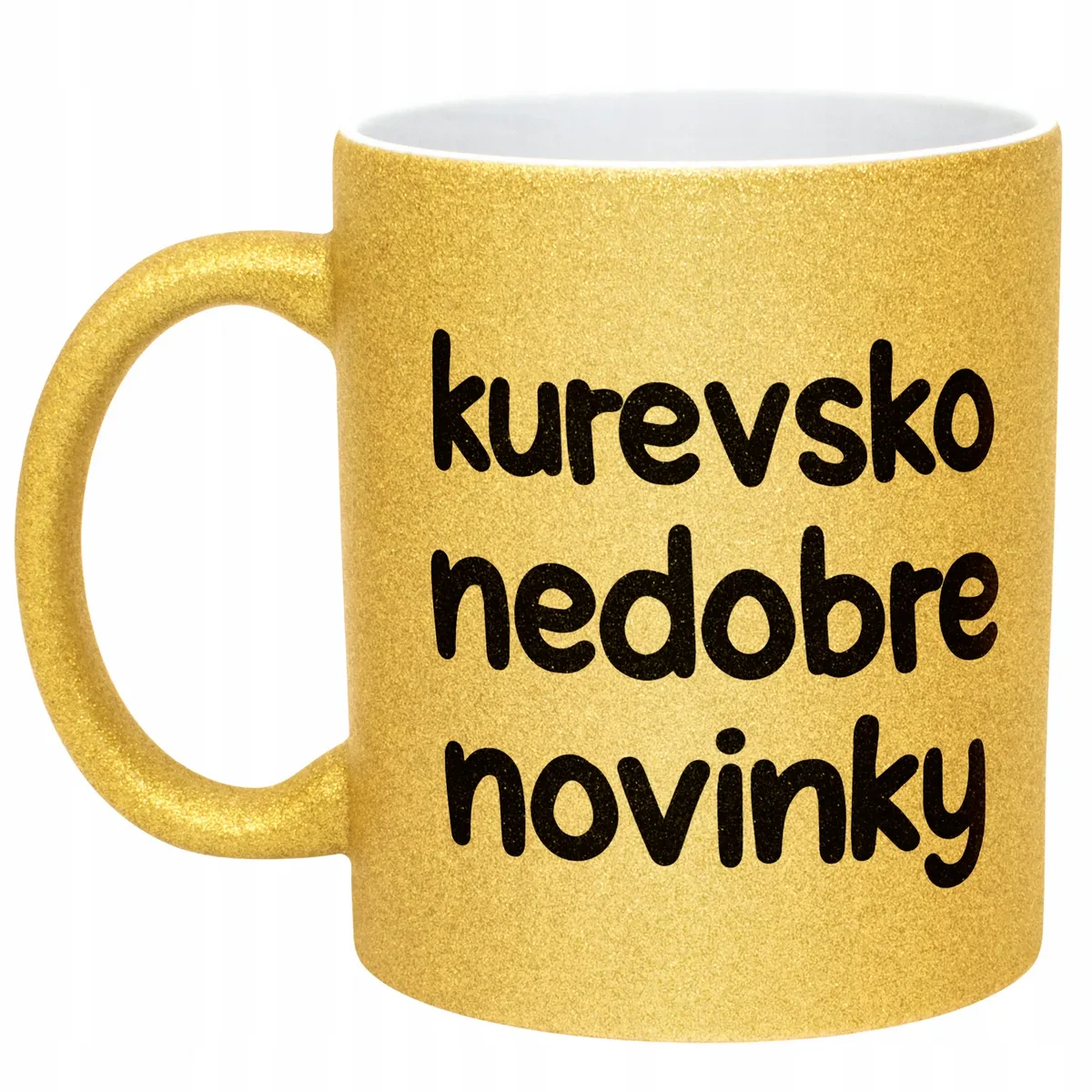 Złoty Kubek Brokatowy Ku**vsko Nedobre Novinky Zabawny Prezent