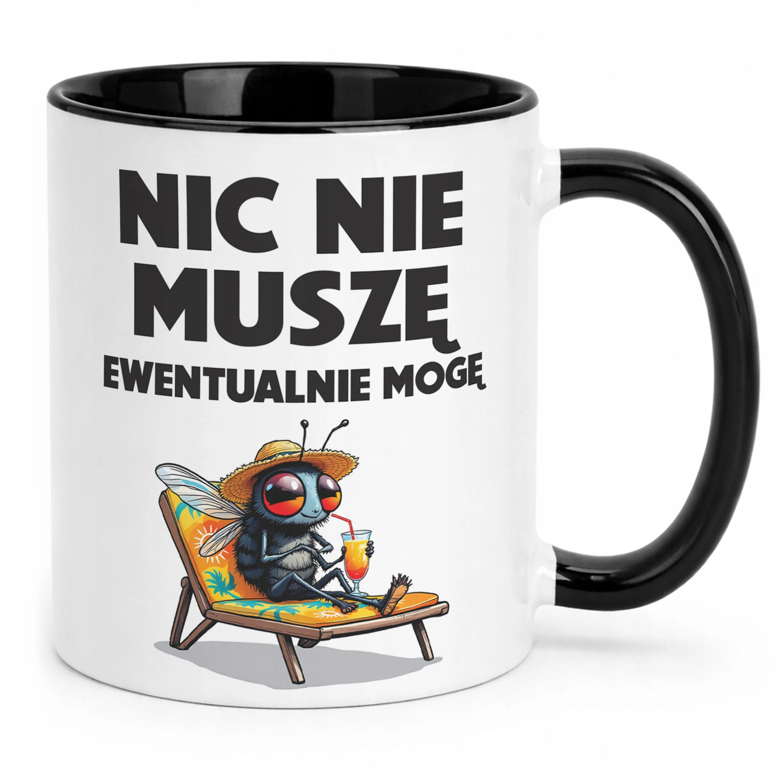 Kubek Czarny Nic Nie Muszę Zabawny Prezent Upominek