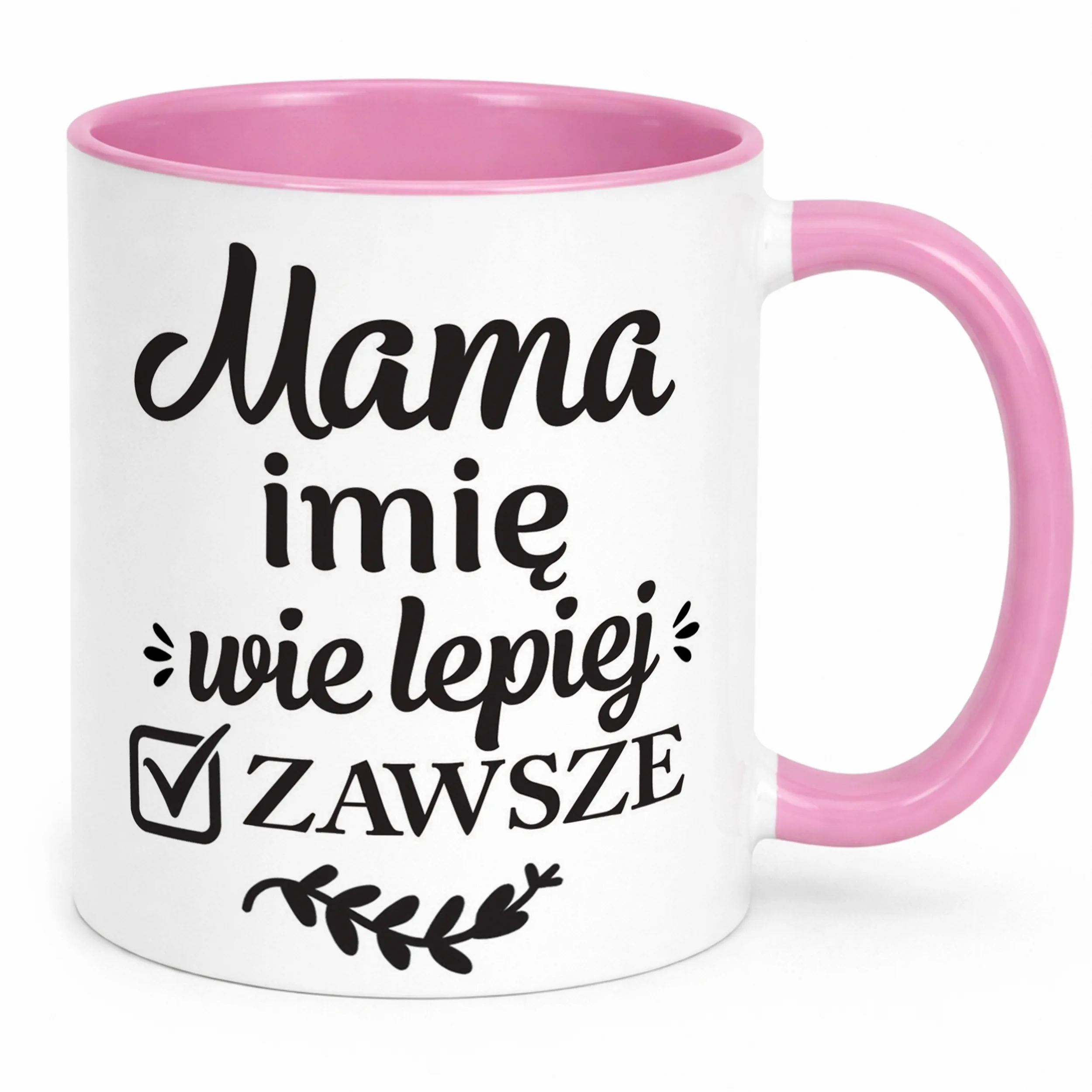 Kubek Różowy Personalizowany Dzień Matki Dla Mamy Prezent Upominek