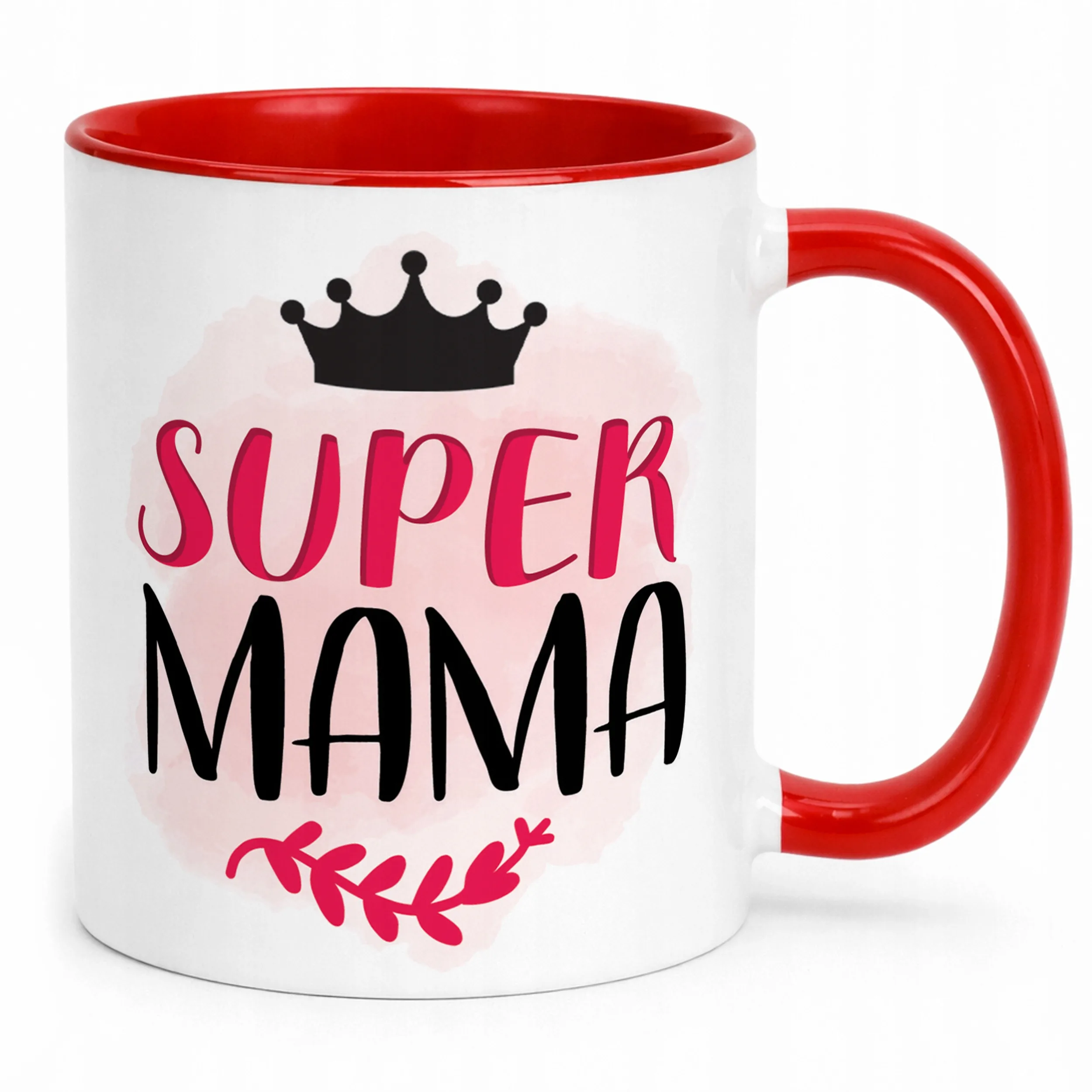 Kubek Czerwony Dzień Matki Dla Mamy Prezent Upominek Super Mama