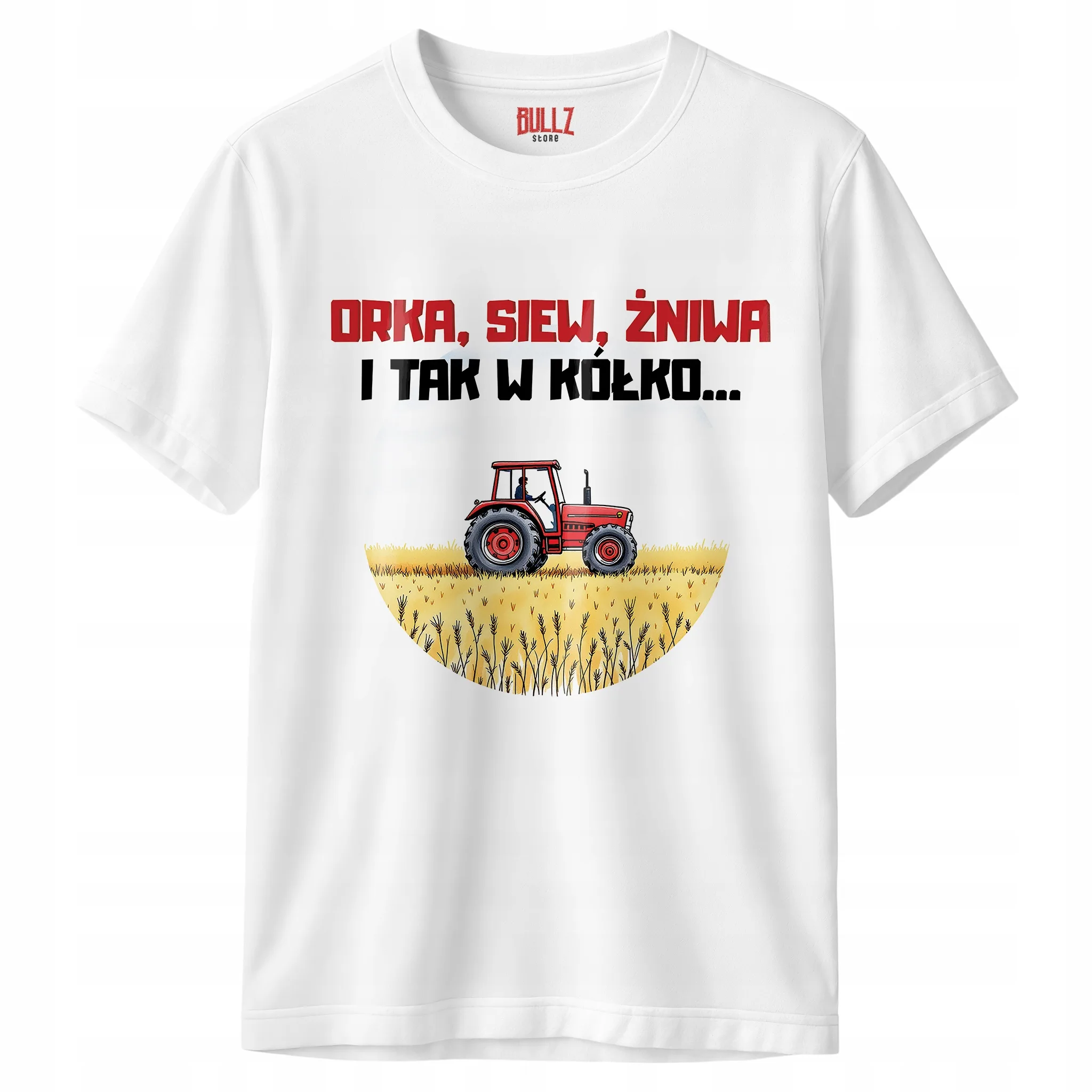 Koszulka biała męska Dla Rolnika Zabawny Prezent Upominek